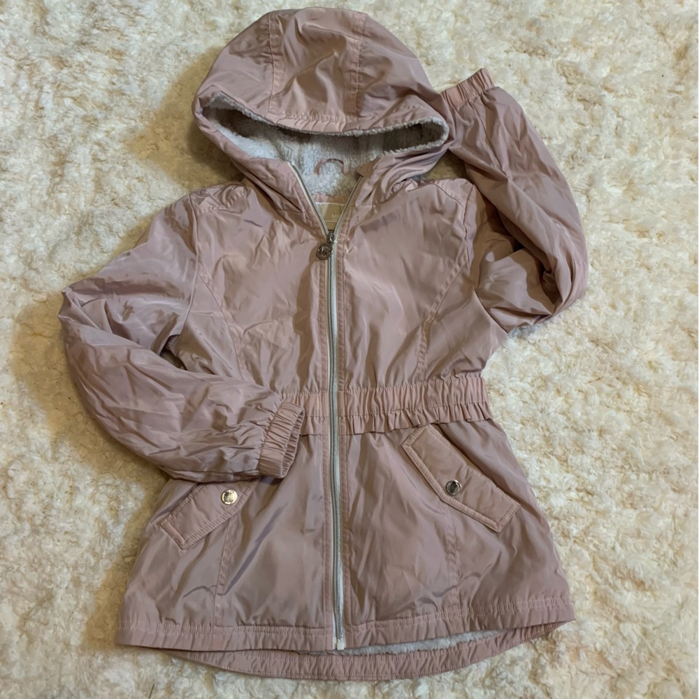 Michael Kors All Weather Cost Parka Blush Rose 10/12 Sherpa Lined